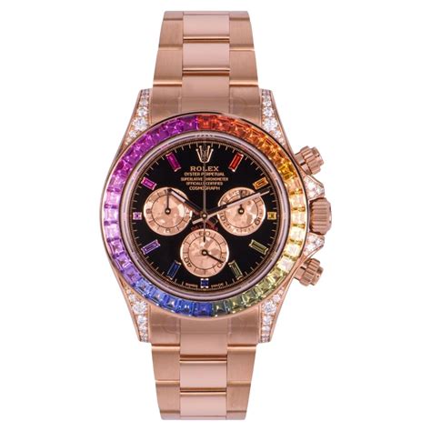 rolex rose gold rainbow daytona|Rolex daytona rose gold price.